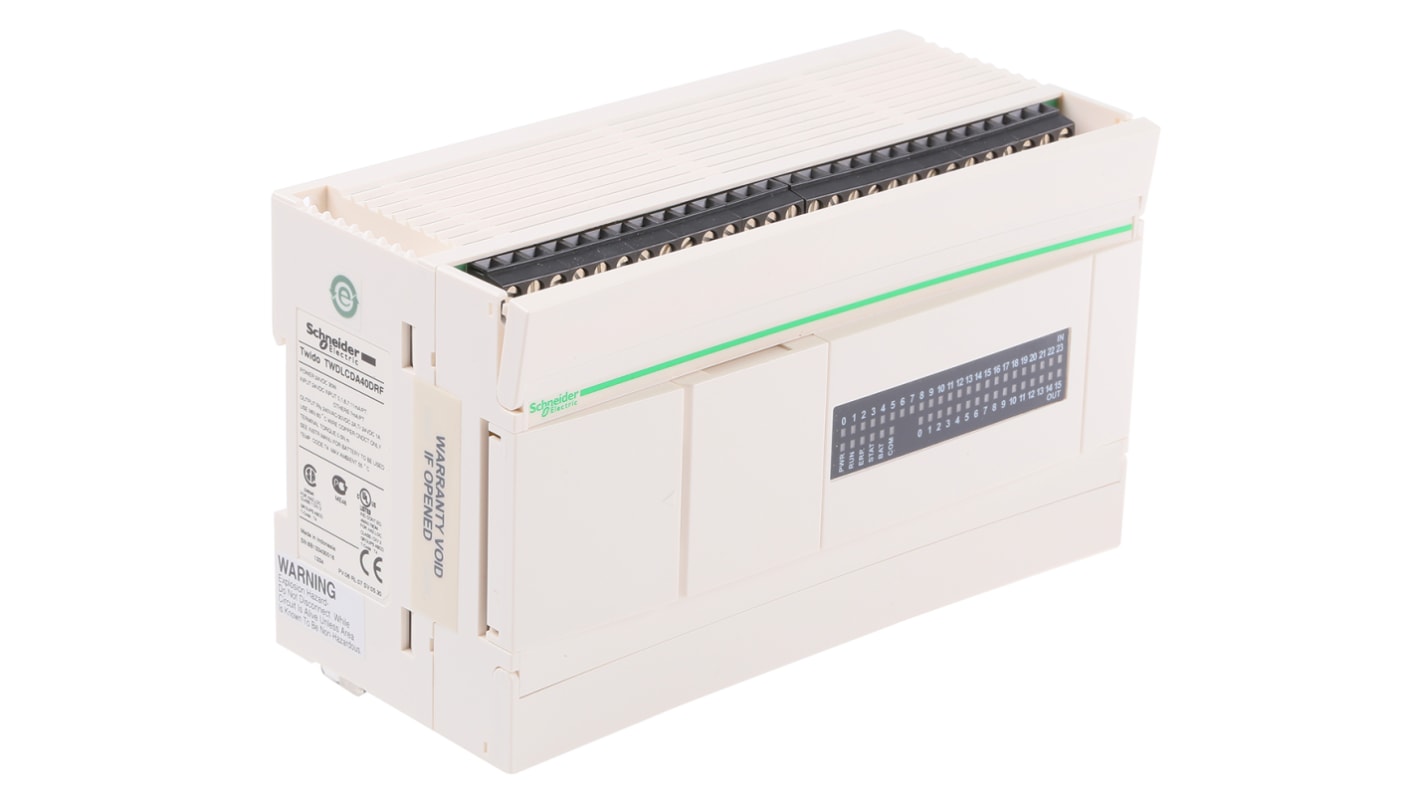 Schneider Electric Twido Series Logic Module, 24 V dc Supply, Relay, Transistor Output, 24-Input, Sink, Source Input