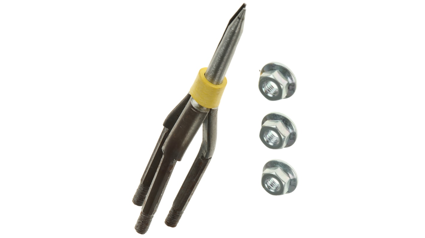 1.2 → 3mm Prong Length, Cable Sleeve Tool Replacement Prong, For Use With Interchangeable Prong Application Tools