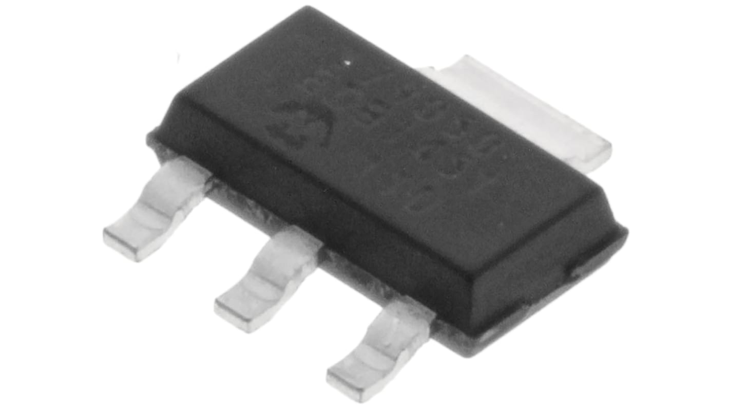 Microchip LDO稳压芯片, 12 V输出, 400mA最大输出, 单路输出, SOT-223, 表面贴装, 3 + Tab针