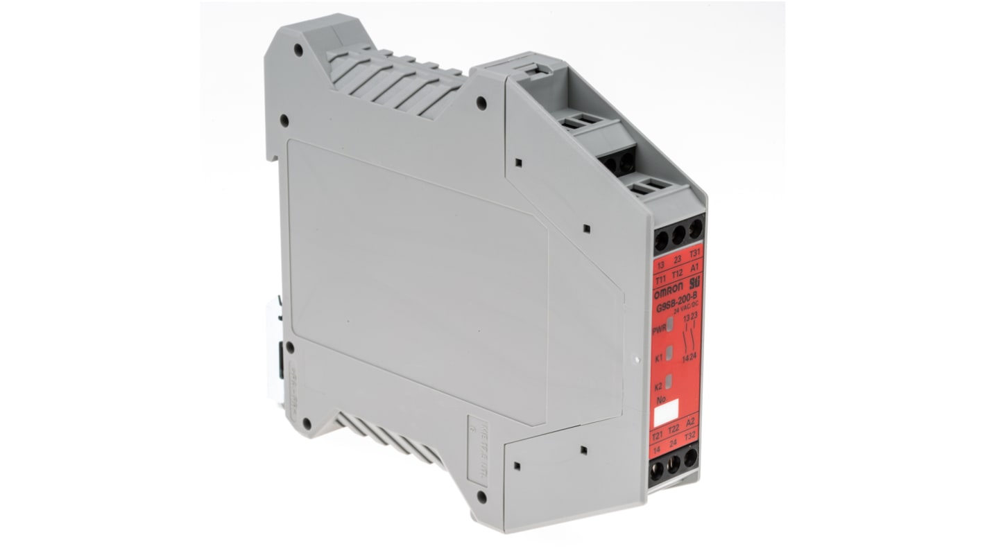 Omron G9SB Emergency Stop Safety Relay, 24V ac/dc, Dual-Channel, 2 Safety Contacts
