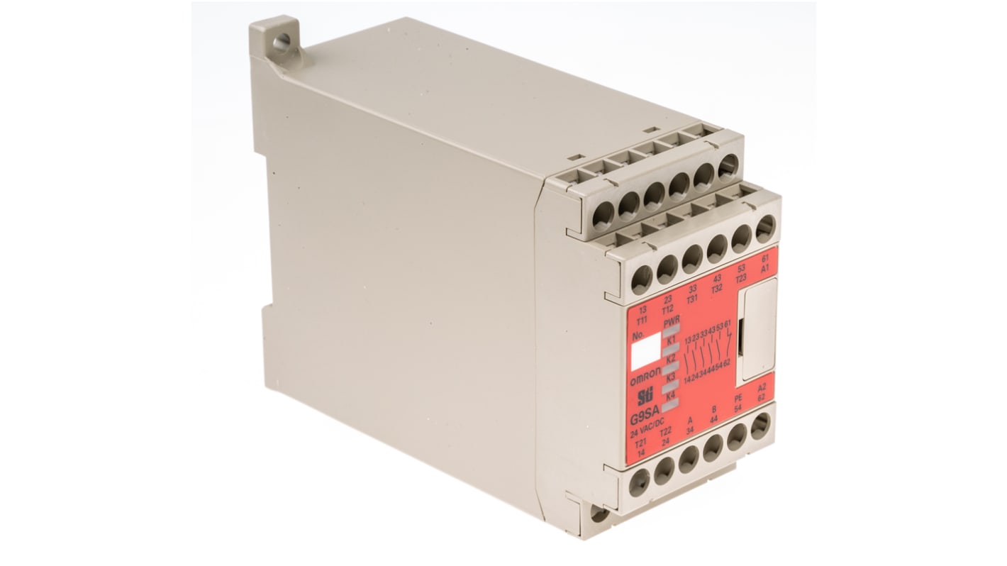 オムロン セーフティリレー, 24V ac/dc, 安全接点:5, 緊急停止 オムロン セーフティリレー, 24V ac/dc, 安全接点:5, 緊急停止