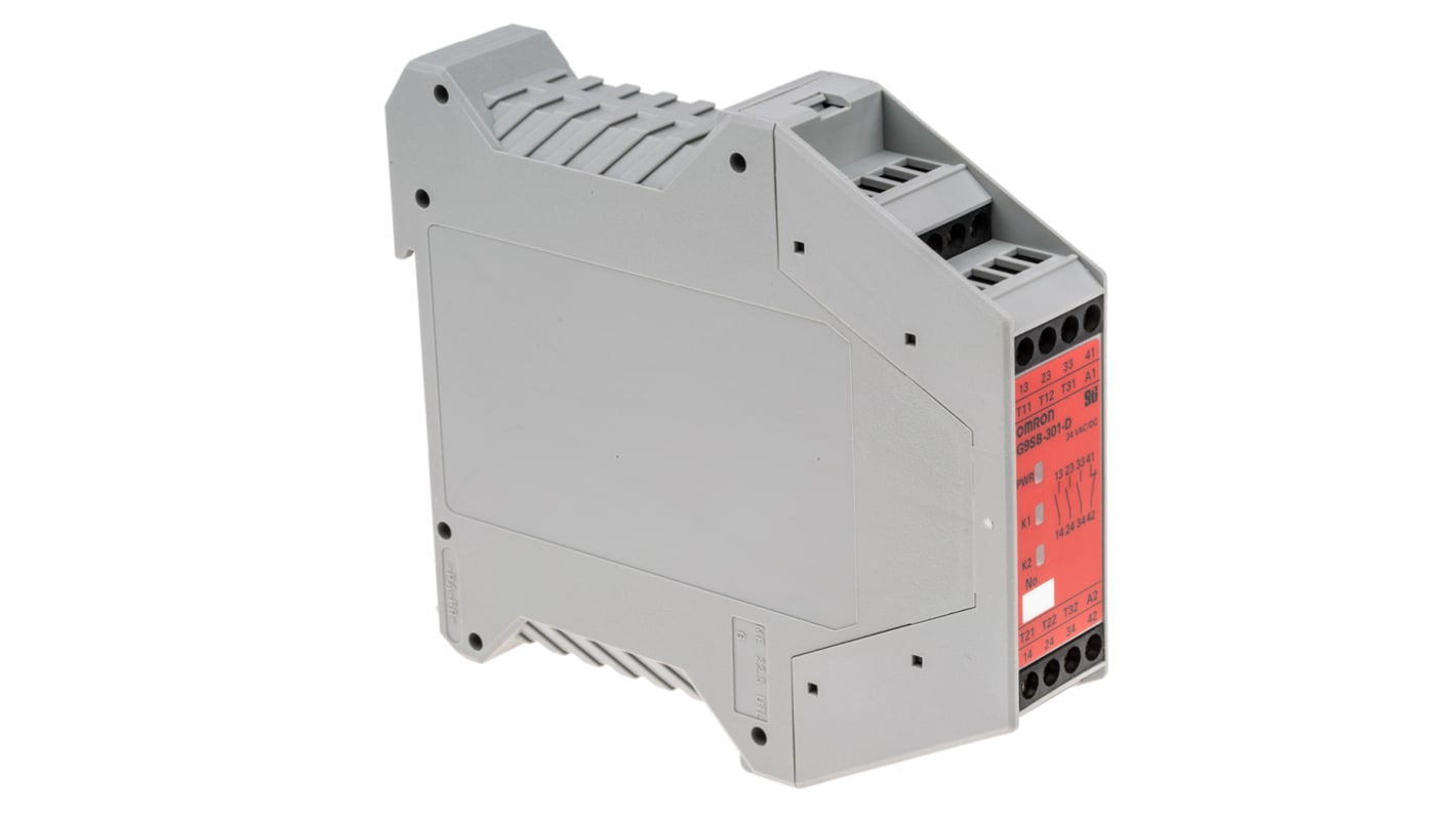 オムロン セーフティリレー, 24V ac/dc, 安全接点:3, 緊急停止 オムロン セーフティリレー, 24V ac/dc, 安全接点:3, 緊急停止