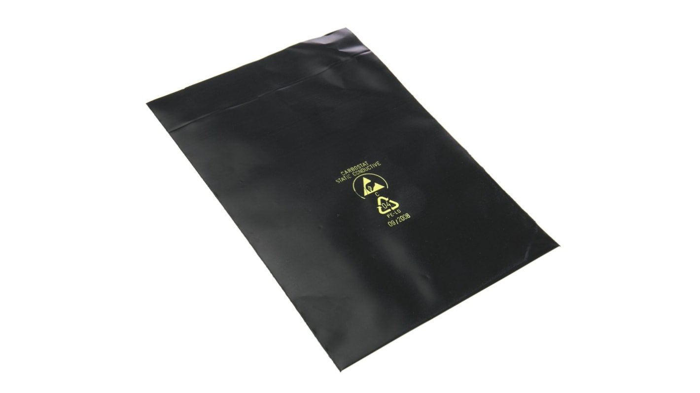 RS PRO Black Conductive Bag 203mm(W)x 127mm(L)