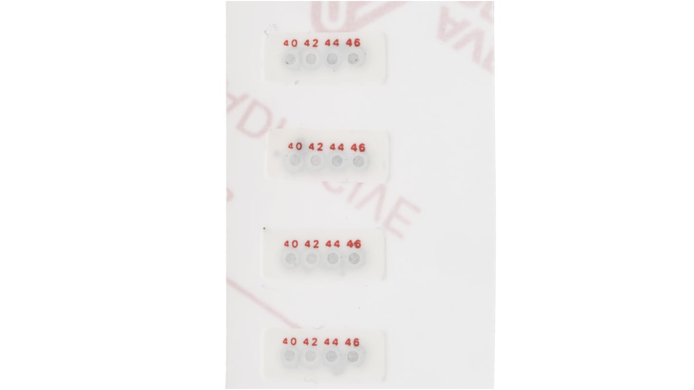 RS PRO 温度标签, 温度灵敏度40°C至88°C, 不可逆, 4个指示级别