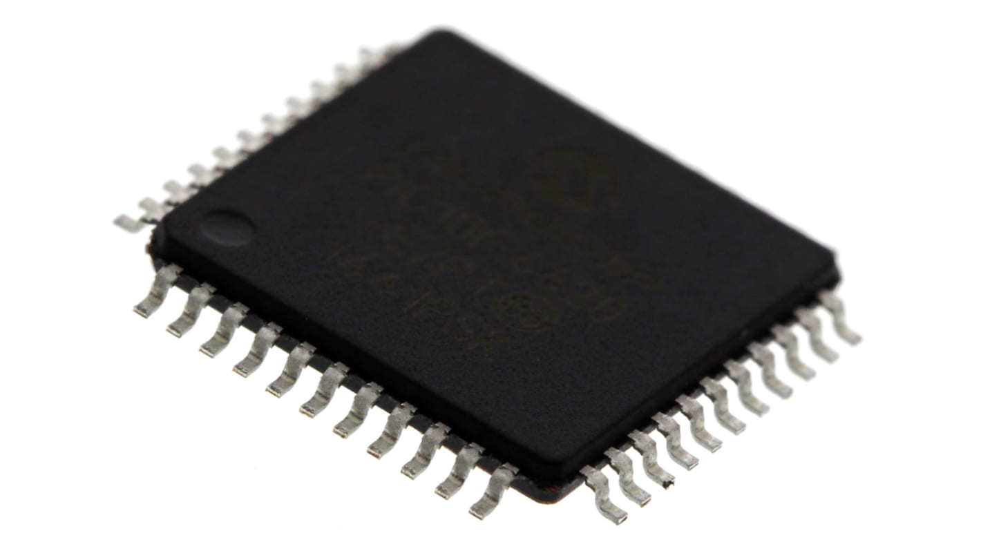 Microchip PIC18F单片机, PIC内核, 44针, TQFP, 最大40MHz, 1,024 kB、64 kB 闪存, 3.986 kB RAM