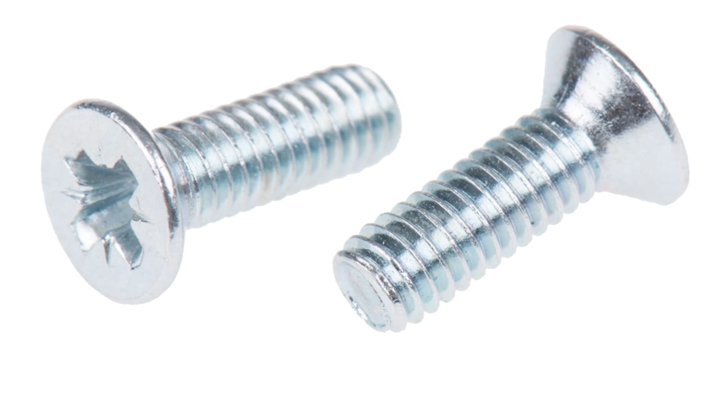 Śruby maszynowe M4 łeb z łbem stożkowym Stalowe długość 12.0mm skok 0.70mm