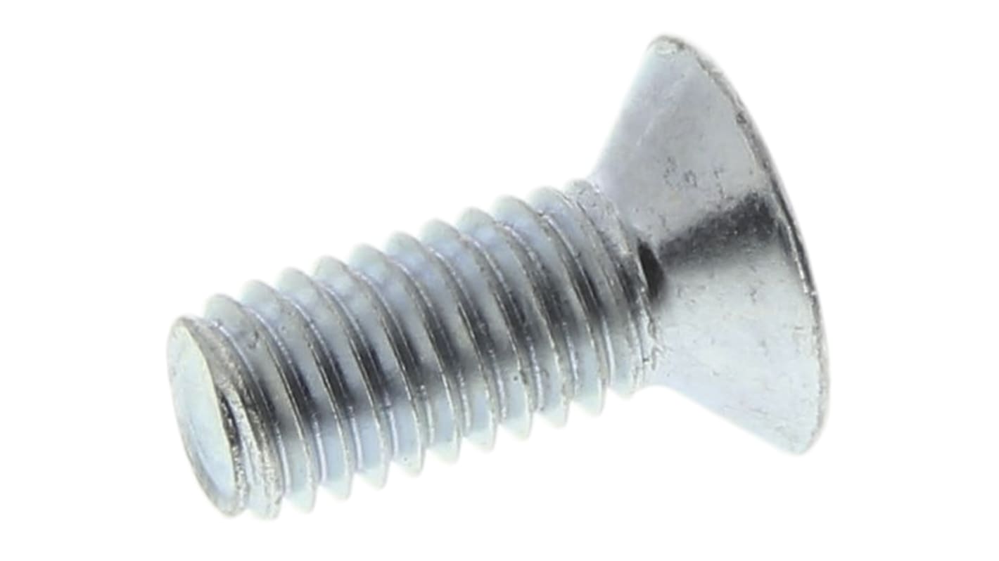 RS PRO Pozidriv Countersunk Steel Machine Screws DIN 965Z, M5x12mm