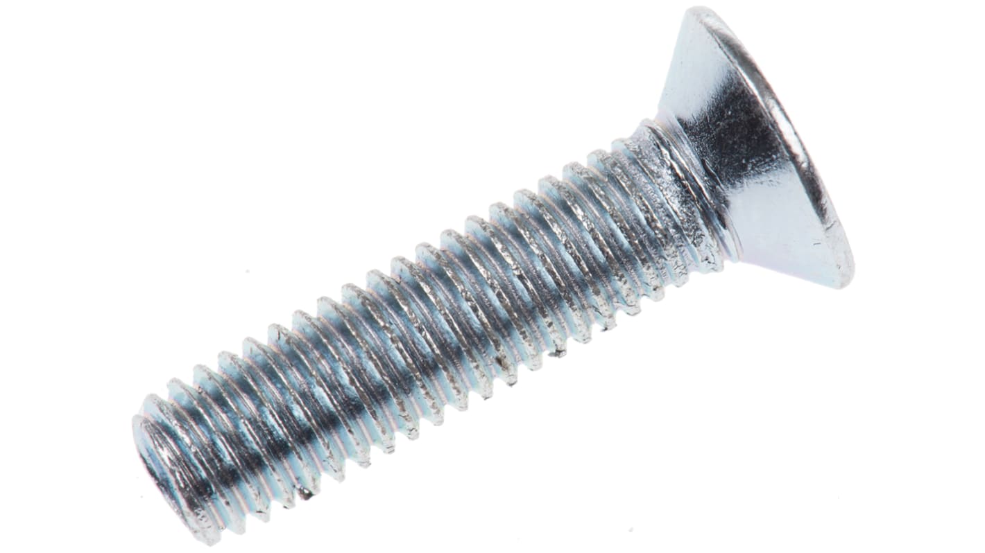 Śruby maszynowe M5 łeb z łbem stożkowym Stalowe długość 20.0mm skok 0.80mm
