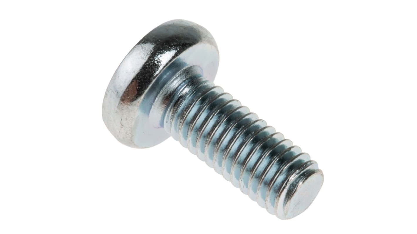 RS PRO Pozidriv Pan Steel Machine Screws DIN 7985Z, M5x12mm