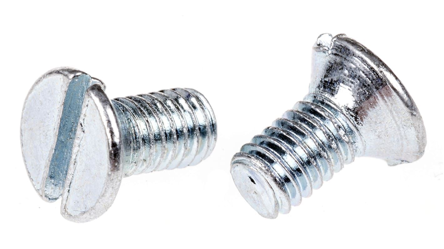 Śruby maszynowe M3 łeb z łbem stożkowym Stalowe długość 6.0mm skok 0.50mm