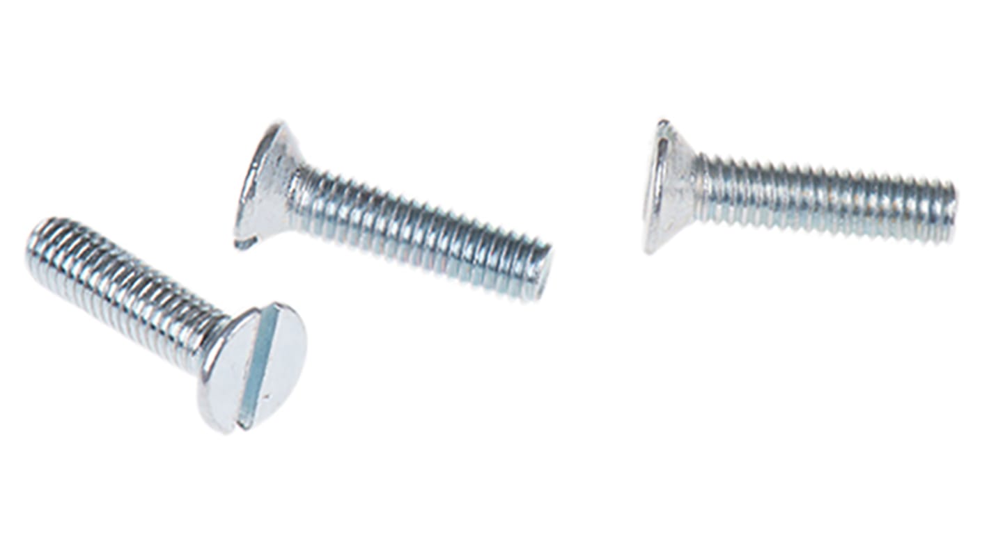 Śruby maszynowe M3 łeb z łbem stożkowym Stalowe długość 12.0mm skok 0.50mm