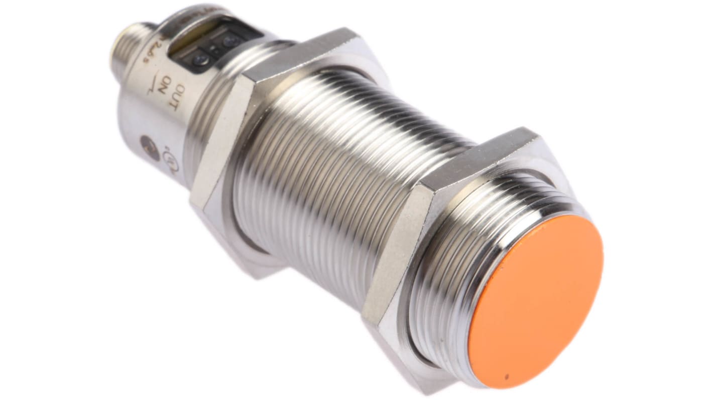 ifm electronic Capacitive Barrel Proximity Sensor, M30, 8 mm Detection, PNP NO/NC, 10 → 36 V dc