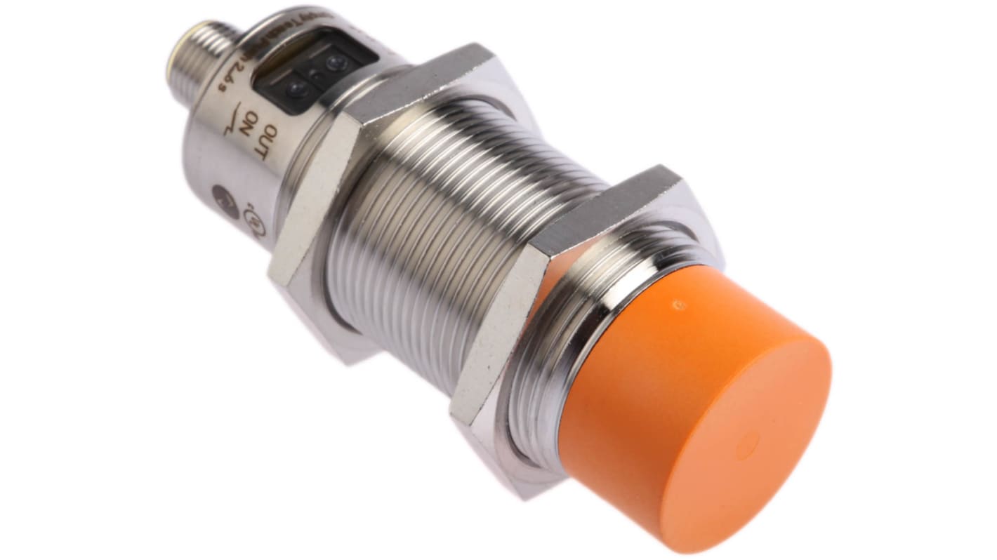 ifm electronic Capacitive Barrel Proximity Sensor, M30, 15 mm Detection, PNP NO/NC, 10 → 36 V dc