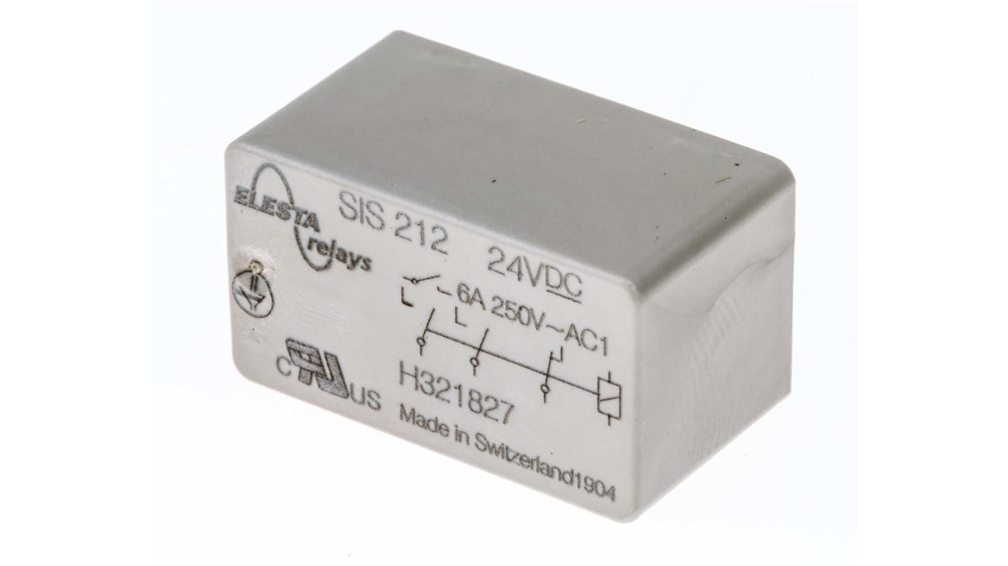 Elesta SIS 3 Zwangsgeführte Relais, Spule 24V dc / 0.6W / 6A, DPST, 1-poliger Schließer