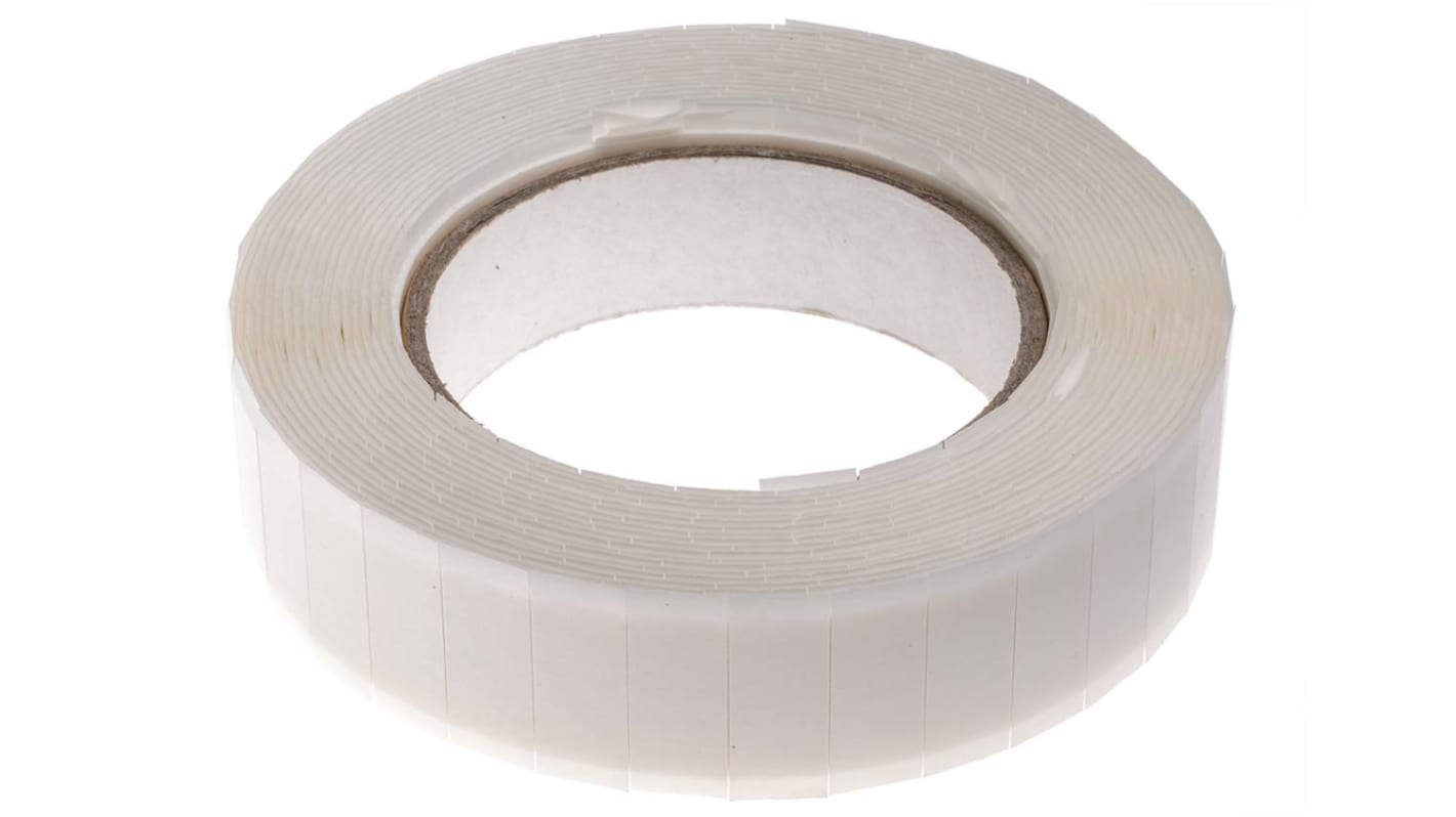 RS PRO Schaumstoff Klebeband doppelseitig, Weiß, Stärke 0.80mm, 25.0mm x 12.0mm