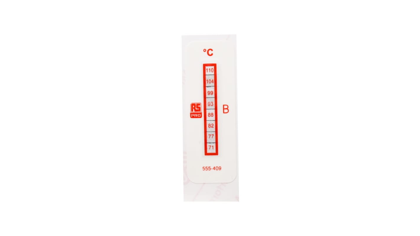 RS PRO 温度标签, 温度灵敏度71°C至110°C, 不可逆, 8个指示级别