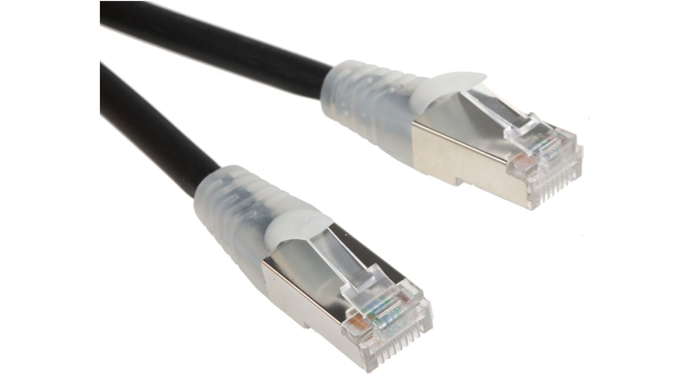 Cable Ethernet Cat6 F/UTP RS PRO de color Negro, long. 10m, funda de LSZH