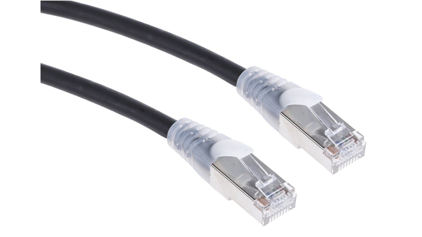 Cable Ethernet Cat6 F/UTP RS PRO de color Negro, long. 3m, funda de LSZH