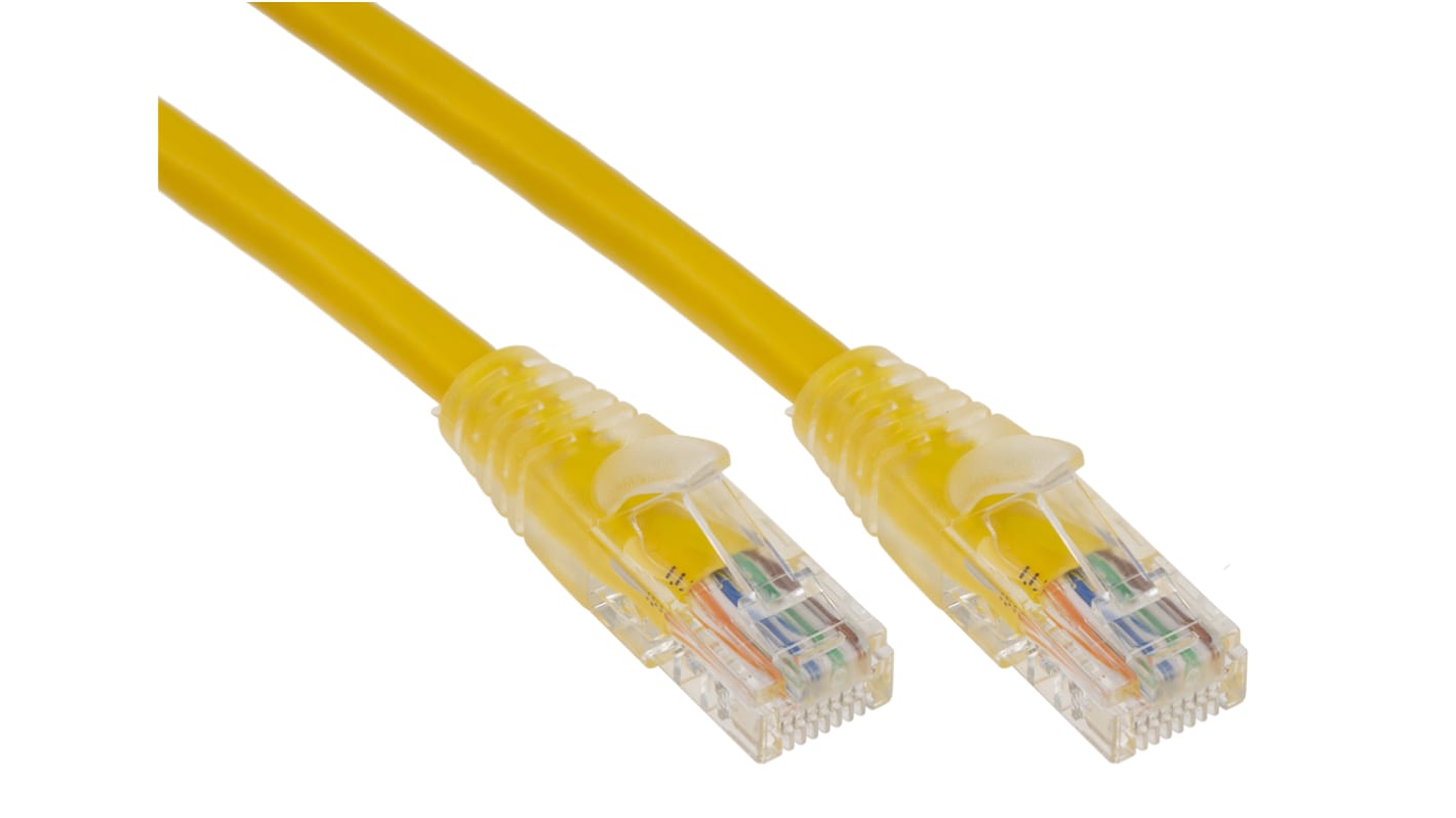 RS PRO Ethernet-kabel Cat5e, Gul PVC kappe, 30v, 1m
