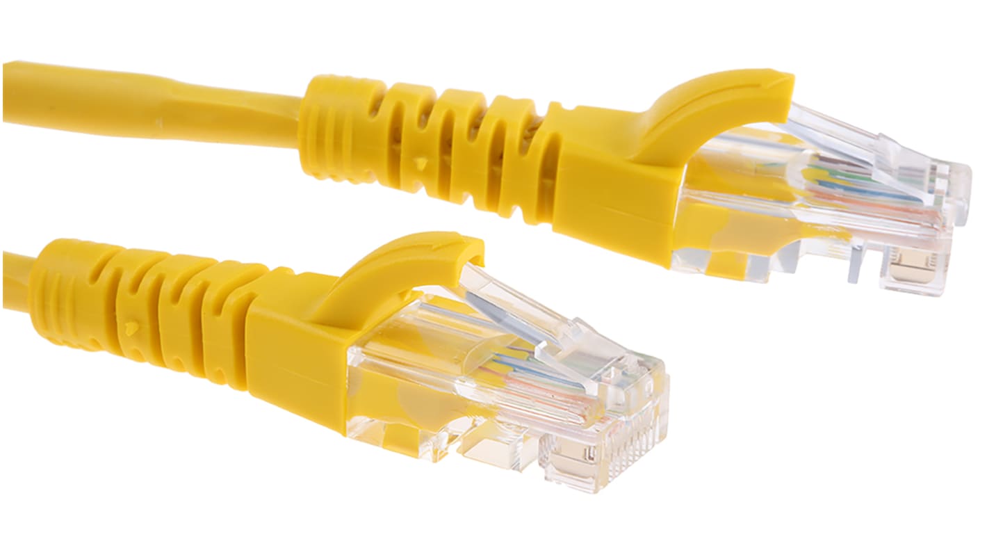 RS PRO Ethernetkabel Cat.5e, 5m, Gelb Patchkabel, A RJ45 U/UTP Stecker, B RJ45, LSZH