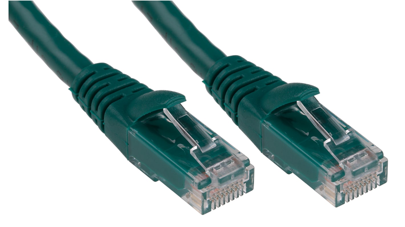 RS PRO Ethernet kábel, Cat6, RJ45 - RJ45, 10m, Zöld
