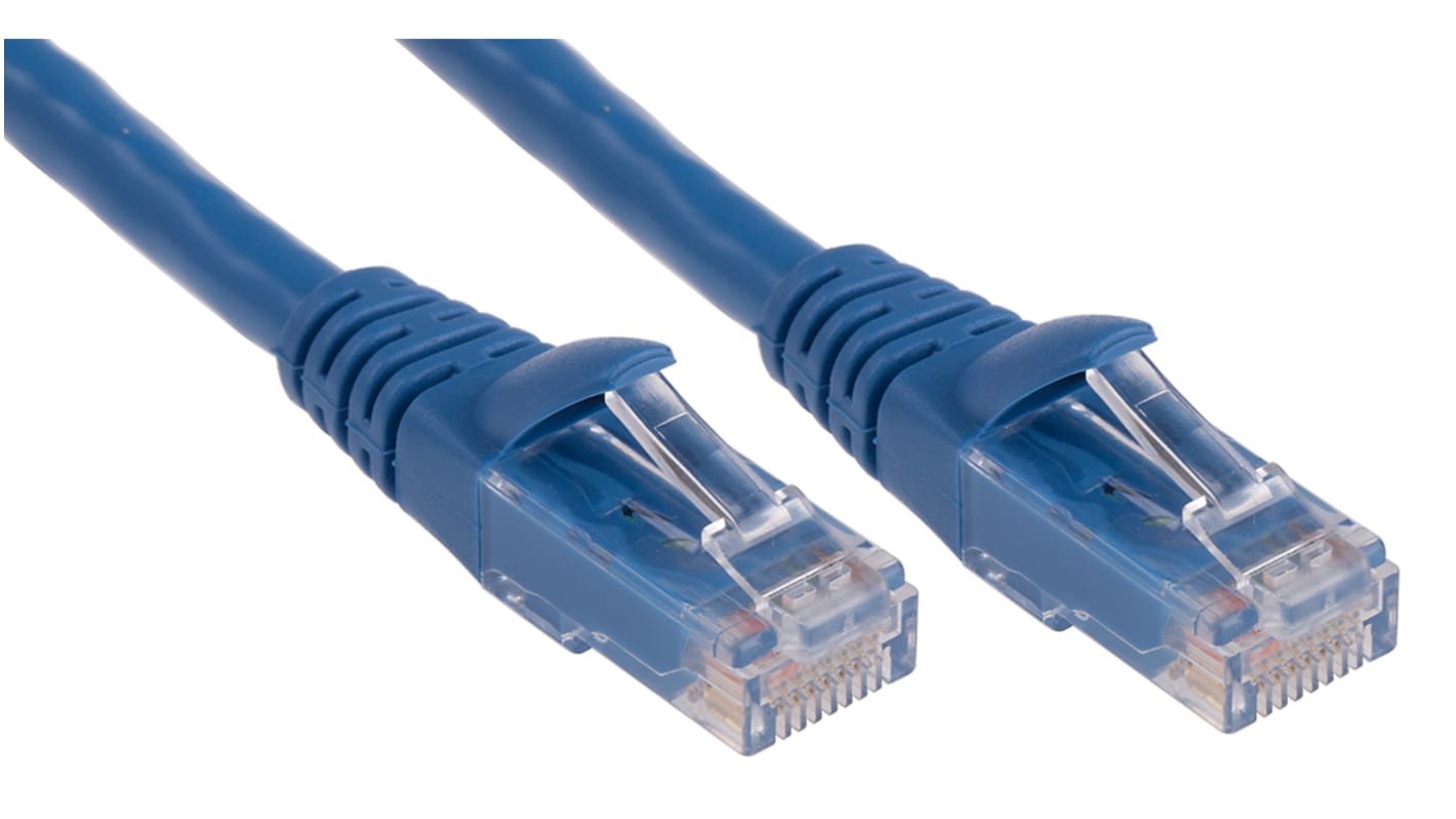 Cable Ethernet Cat6 U/UTP RS PRO de color Azul, long. 1m, funda de PVC