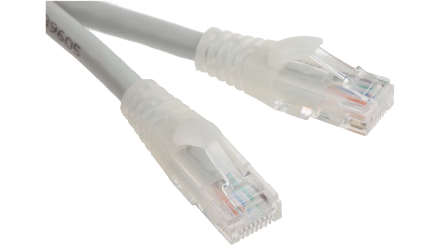 RS PRO, 3m Cat6, Grey RJ45 to Male RJ45 Male, U/UTPUnshielded, Terminated PVC Sheath