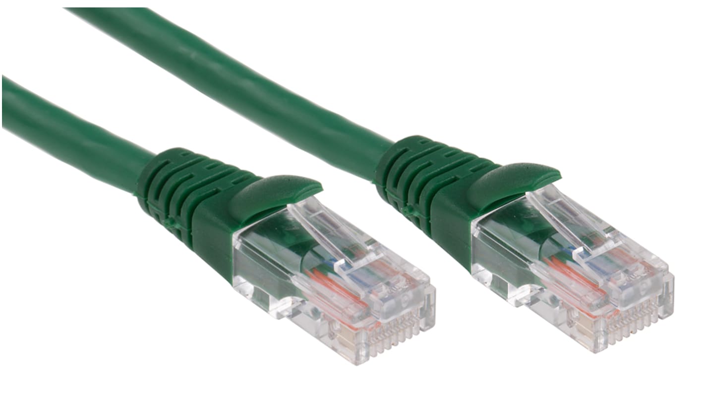 Cable Ethernet Cat5e U/UTP RS PRO de color Verde, long. 10m, funda de LSZH