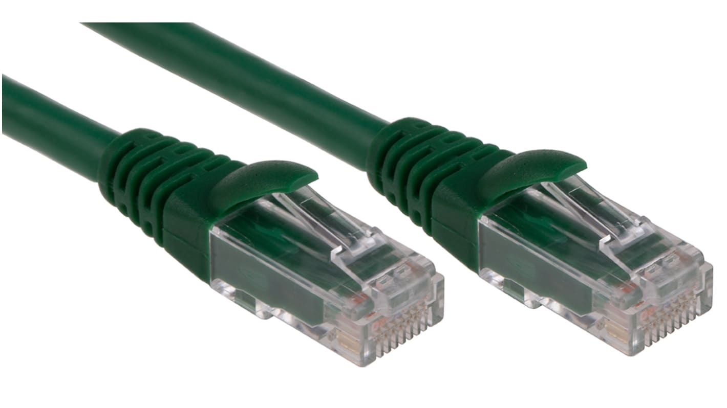 Cable Ethernet Cat6 U/UTP RS PRO de color Verde, long. 2m, funda de LSZH