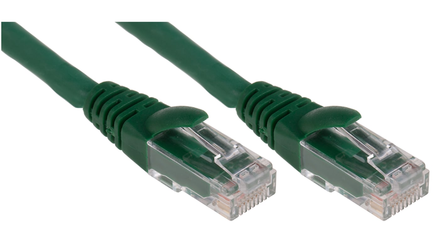 Cable Ethernet Cat6 U/UTP RS PRO de color Verde, long. 3m, funda de LSZH