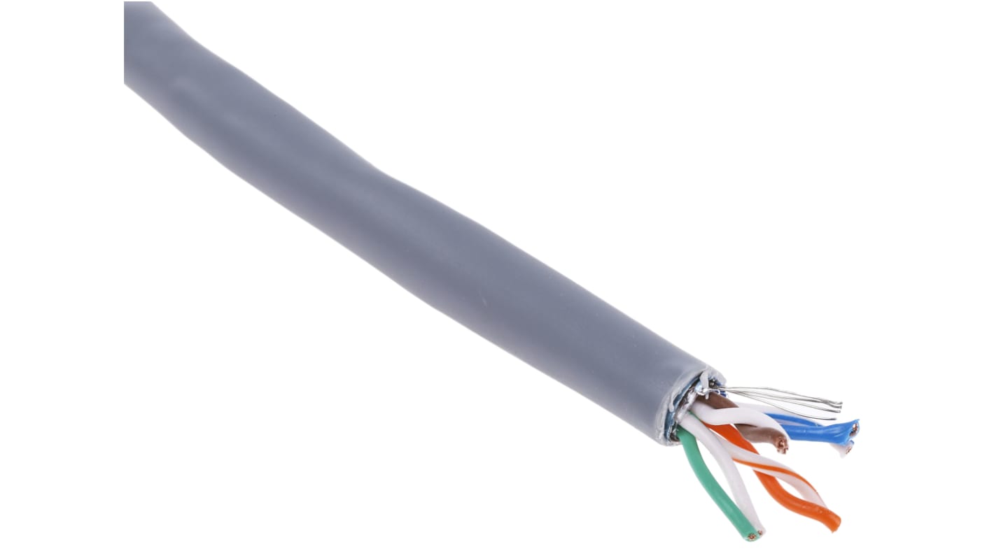 Kabel Ethernet Cat5e długość 305m Niezakończony RS PRO PVC średnica 5mm