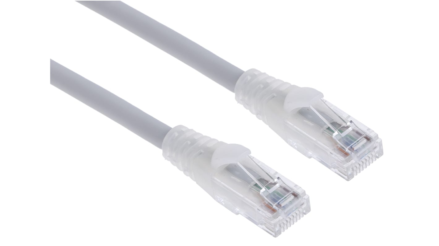 Cable Ethernet Cat6 U/UTP RS PRO de color Gris, long. 2m, funda de LSZH
