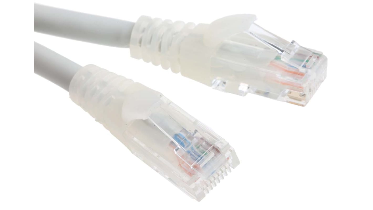 Cable Ethernet Cat6 U/UTP RS PRO de color Gris, long. 5m, funda de LSZH