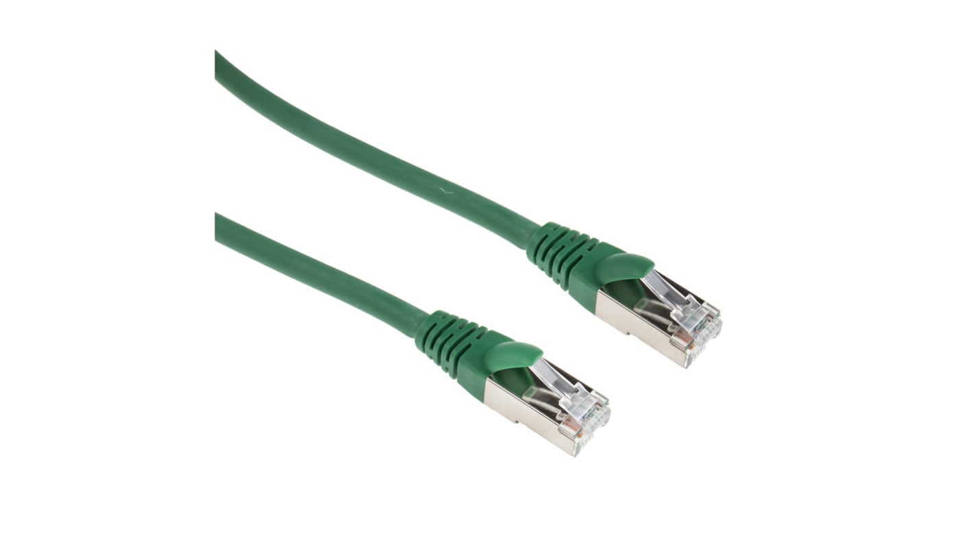 Cable Ethernet Cat6 F/UTP RS PRO de color Verde, long. 3m, funda de LSZH