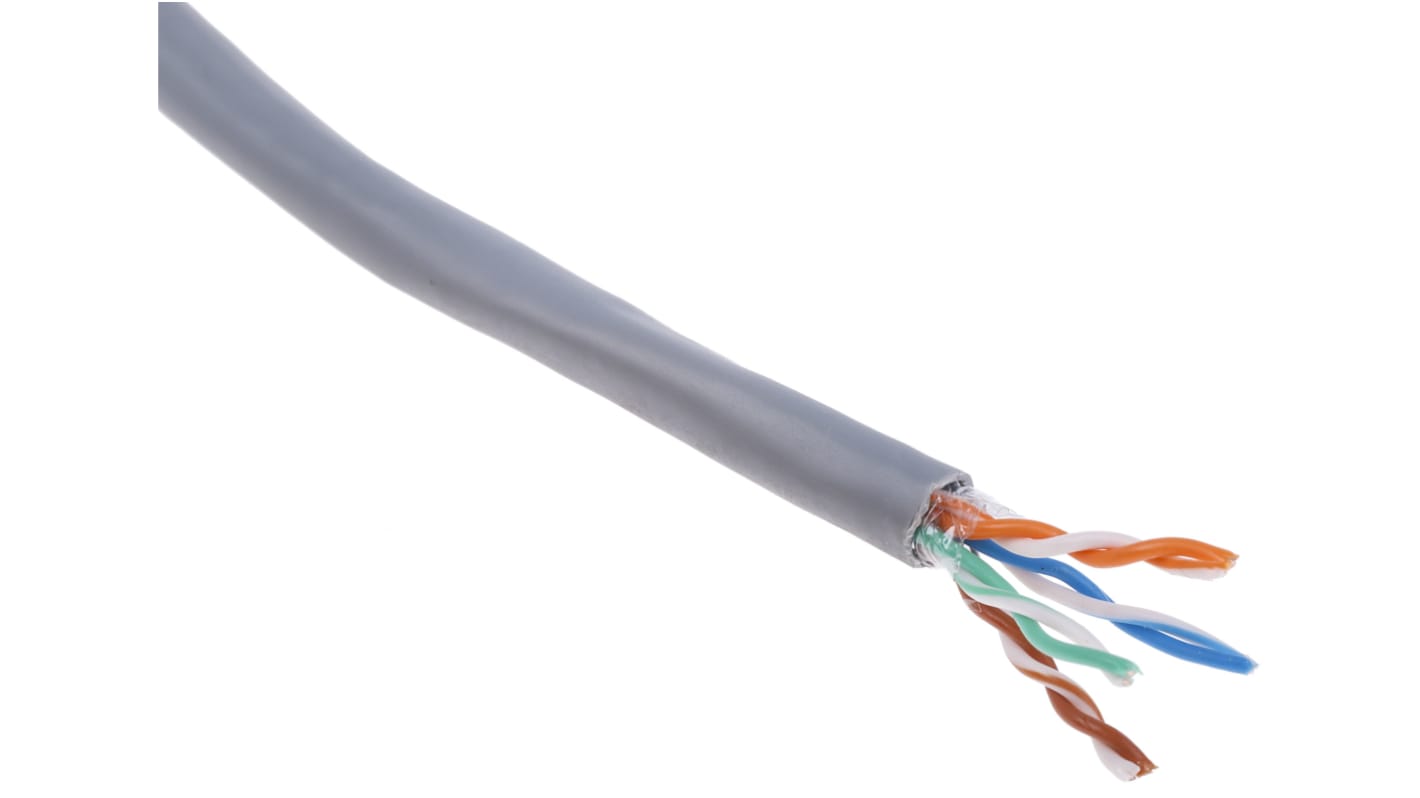 Kabel Ethernet Cat5e długość 305m Niezakończony RS PRO PVC l. żył: 1 średnica 5mm