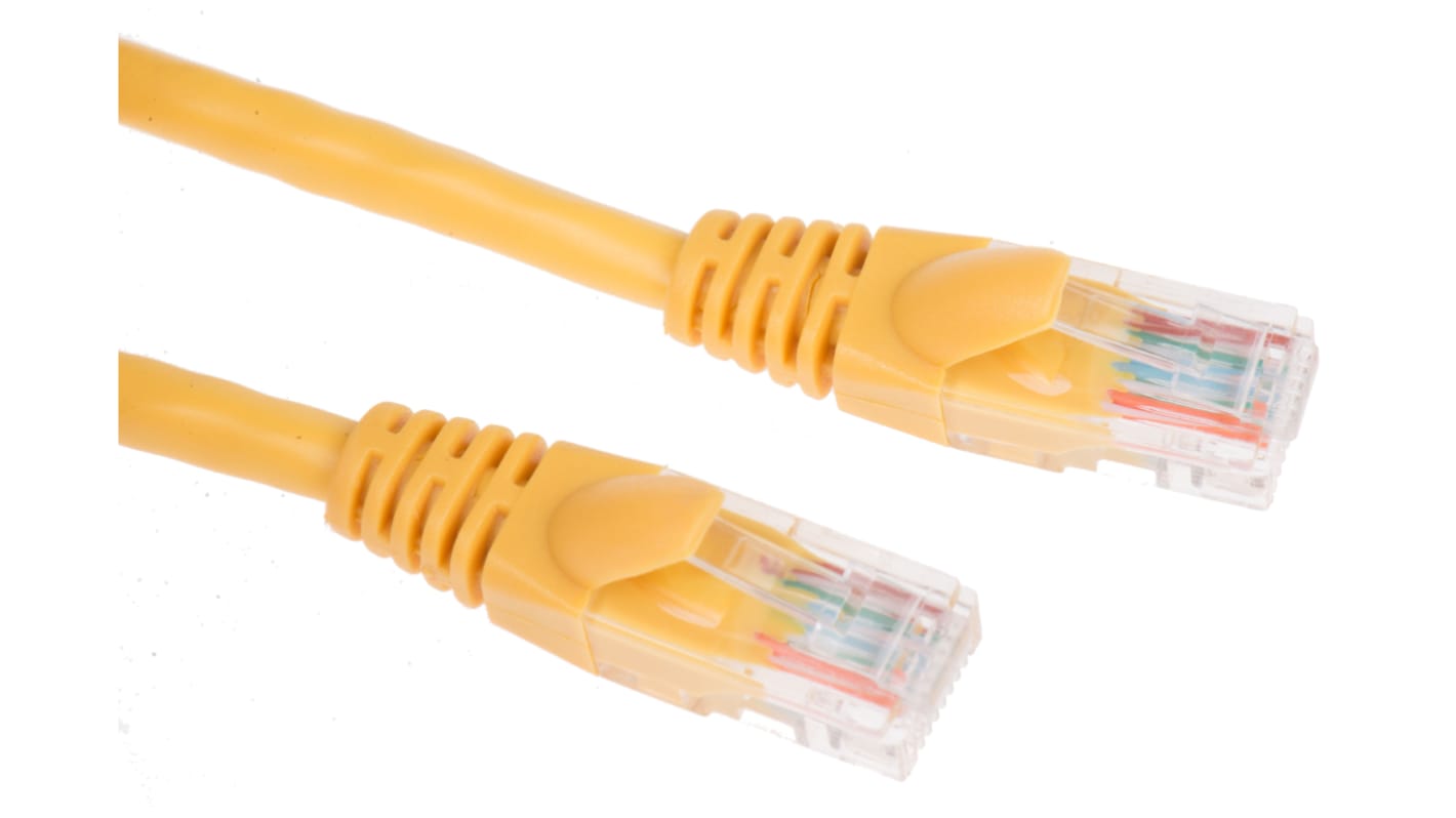 RS PRO Ethernetkabel Cat.5e, 5m, Gelb Patchkabel, A RJ45 U/UTP Stecker, B RJ45, PVC