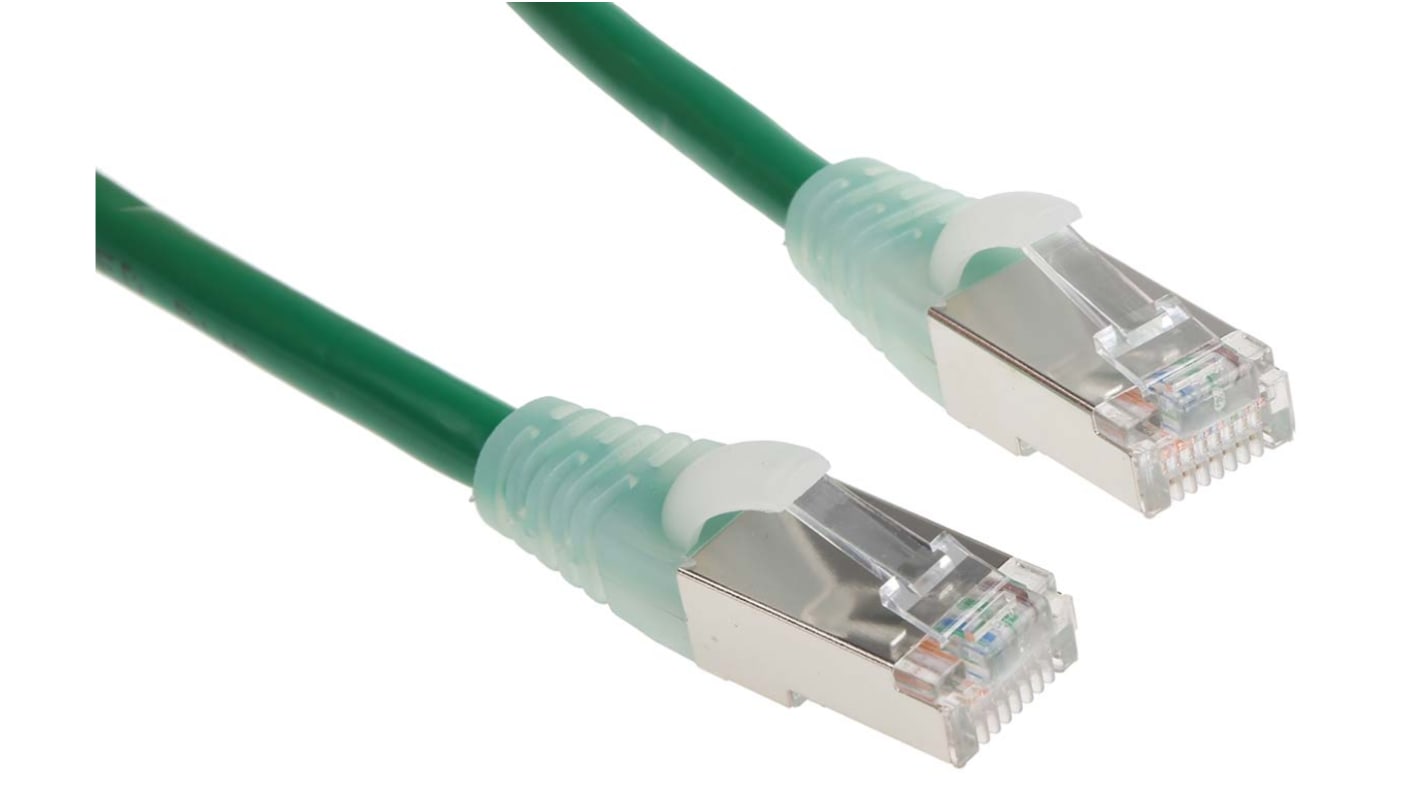 Cable Ethernet Cat5e F/UTP RS PRO de color Verde, long. 3m, funda de PVC