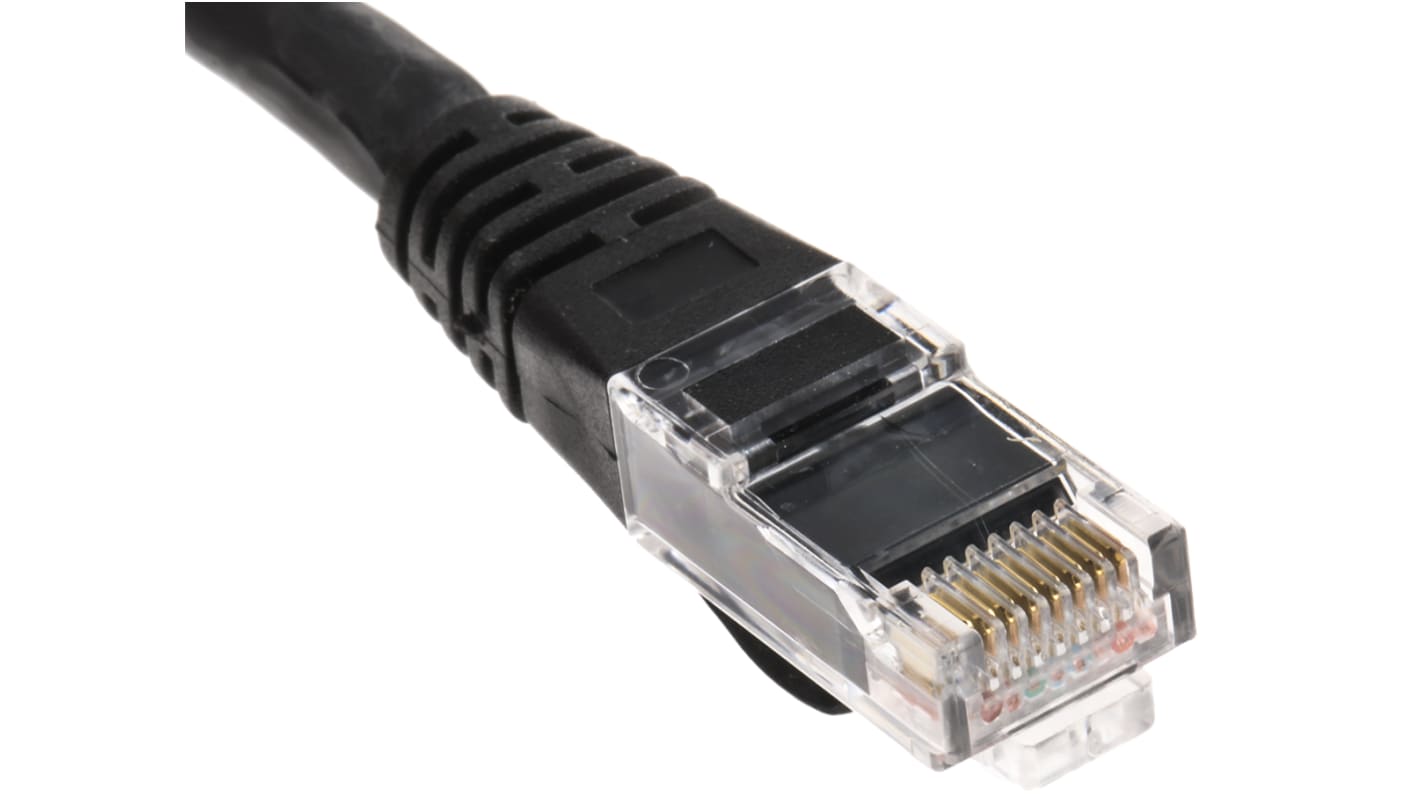 Cable Ethernet Cat6 U/UTP RS PRO de color Negro, long. 10m, funda de LSZH