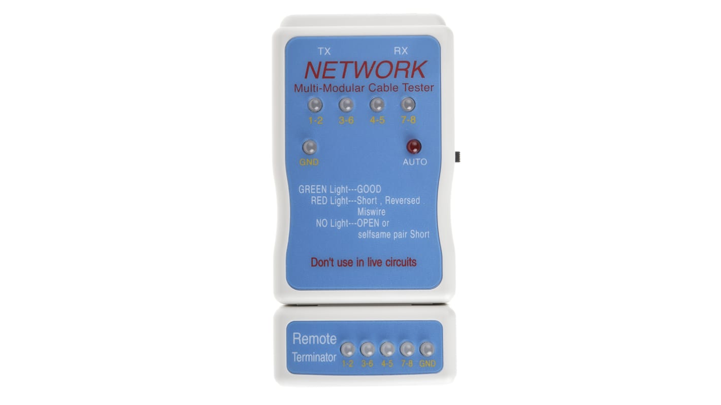 RS PRO Network Tester RJ11, RJ45