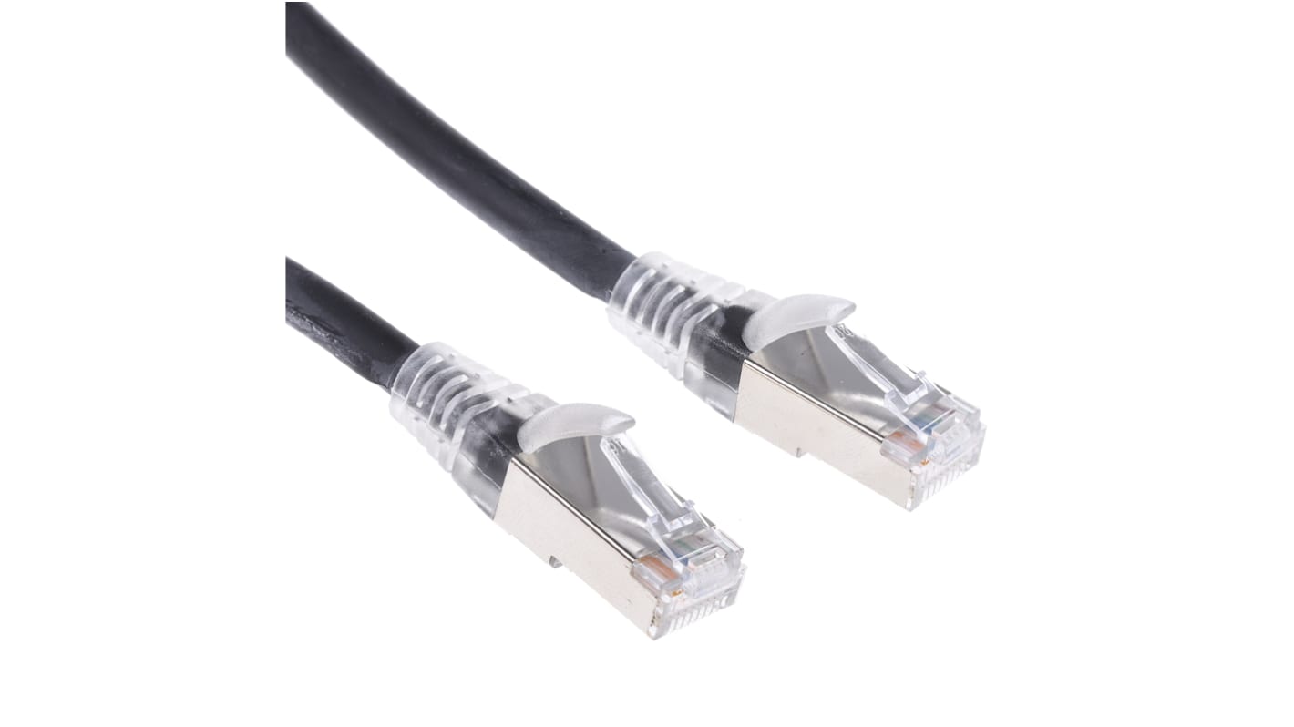 Cable Ethernet Cat6 F/UTP RS PRO de color Negro, long. 5m, funda de LSZH