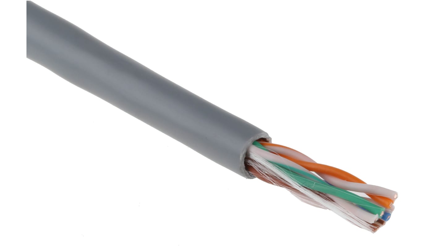 Kabel Ethernet Cat5e długość 305m Niezakończony RS PRO PVC l. żył: 1 średnica 5mm