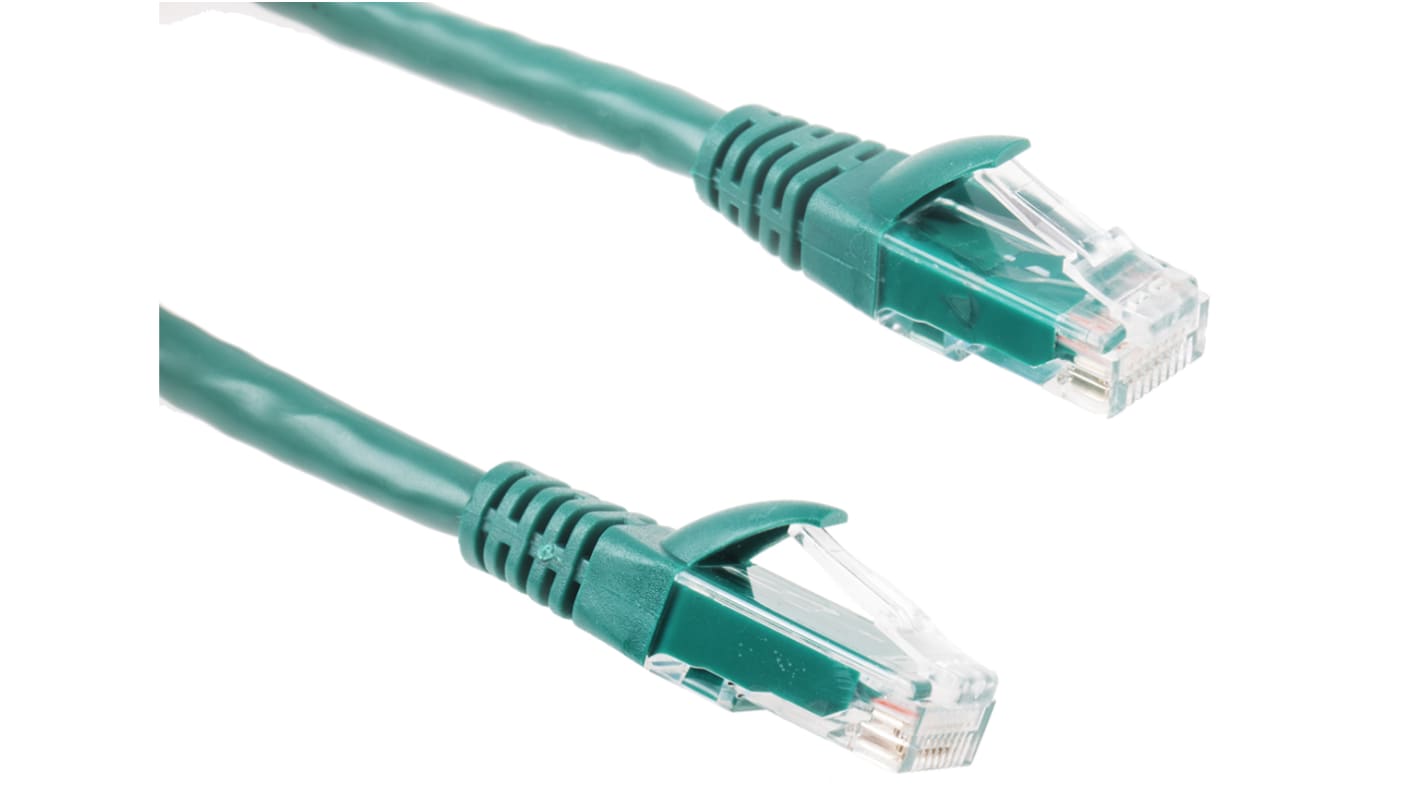 Cable Ethernet Cat6 U/UTP RS PRO de color Verde, long. 1m, funda de PVC