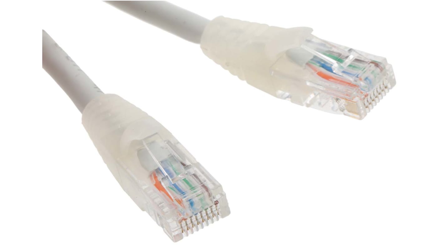 Cable Ethernet Cat5e U/UTP RS PRO de color Gris, long. 10m, funda de LSZH