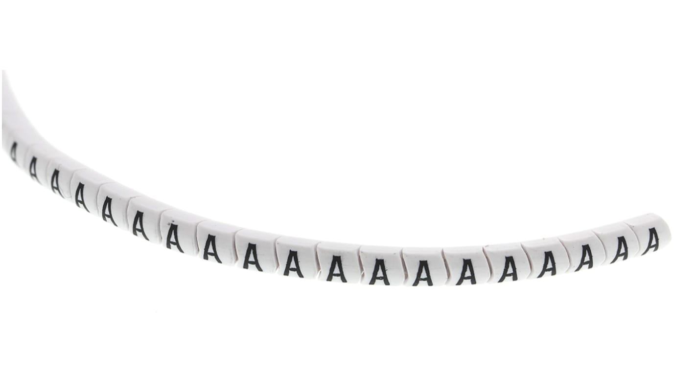 Označovač kabelů Nasouvací barva Černá na bílé 250 ks 3.5mm x 3.3 mm HellermannTyton A