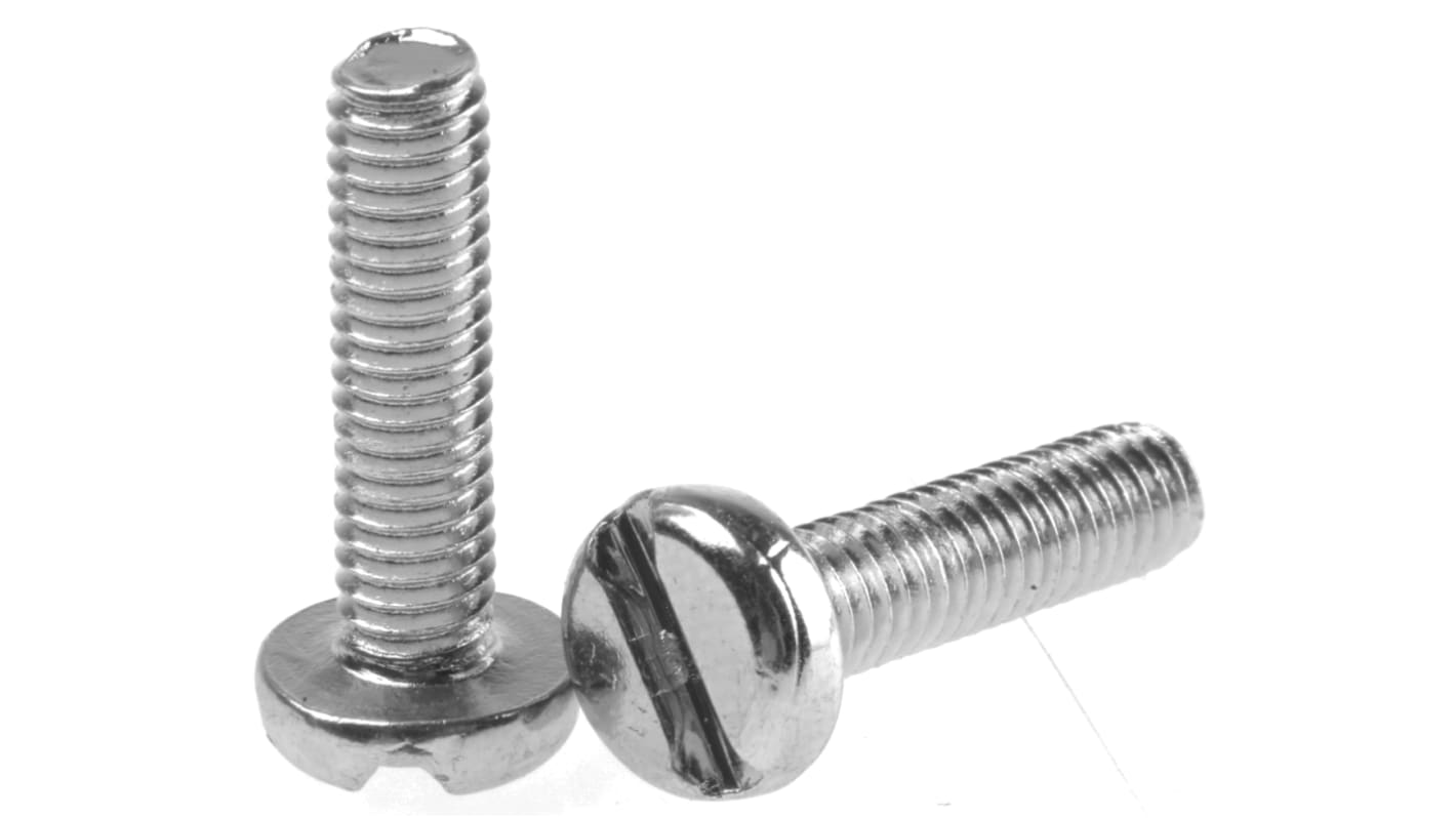 Śruby maszynowe M4 łeb z łbem walcowym soczewkowym Stalowe długość 16.0mm skok 0.70mm