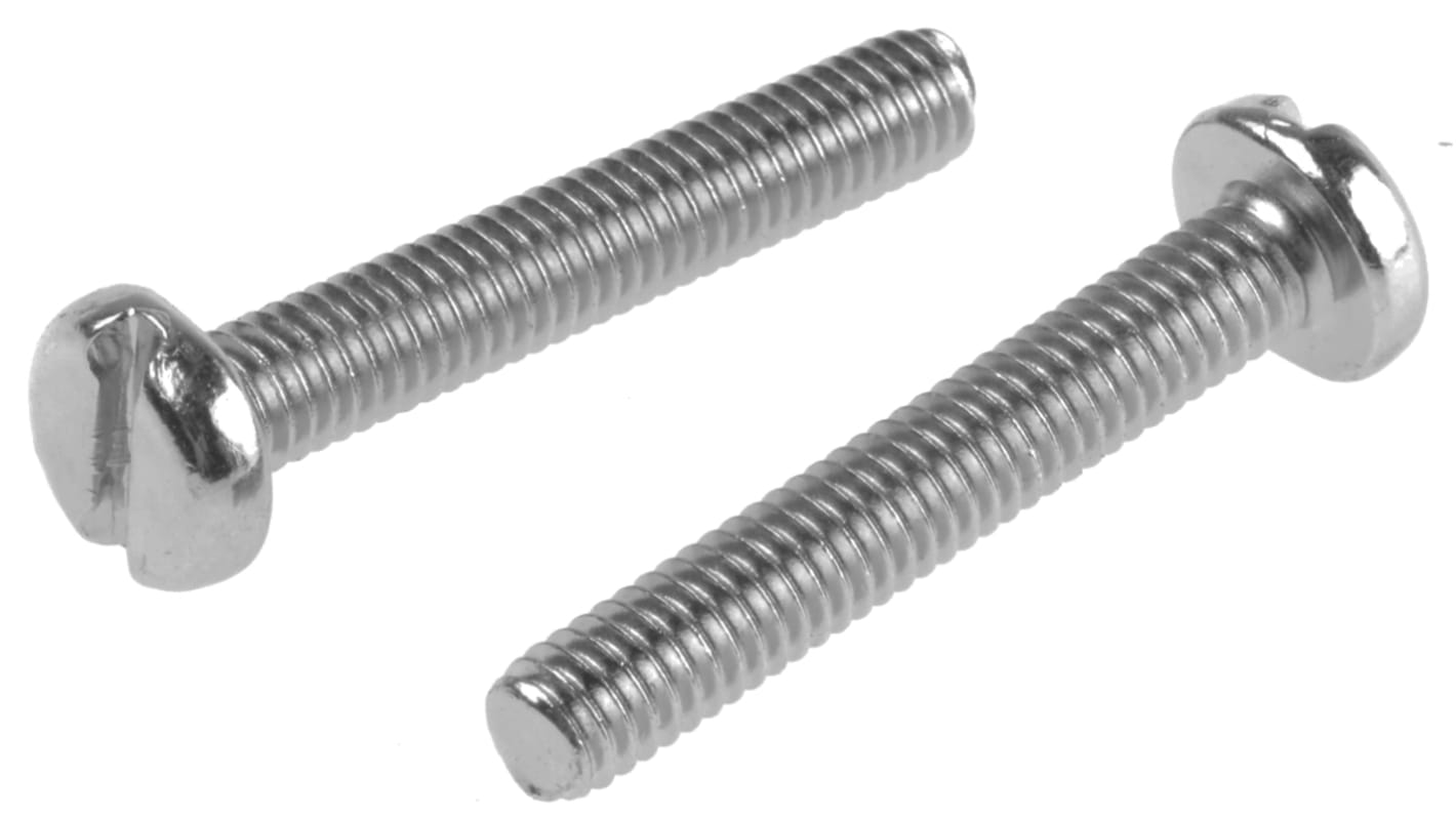 Śruby maszynowe M4 łeb z łbem walcowym soczewkowym Stalowe długość 25.0mm skok 0.70mm