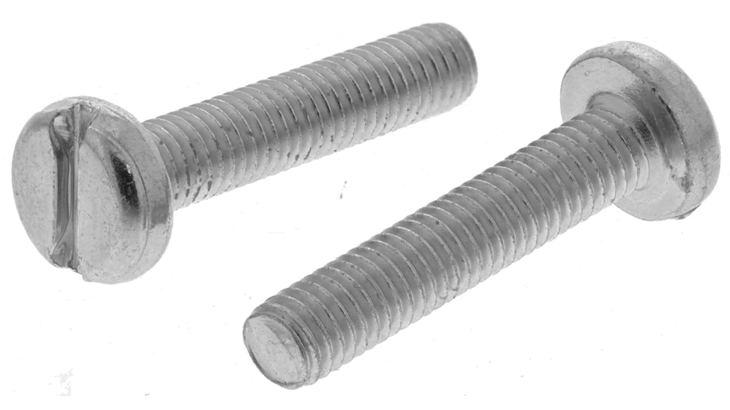 RS PRO Slot Pan Steel Machine Screws DIN 85 x 25.0mm