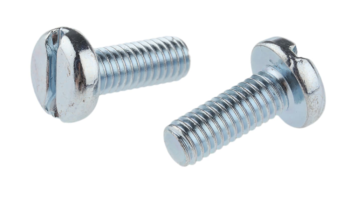Śruby maszynowe M6 łeb z łbem walcowym soczewkowym Stalowe długość 16.0mm skok 1.0mm