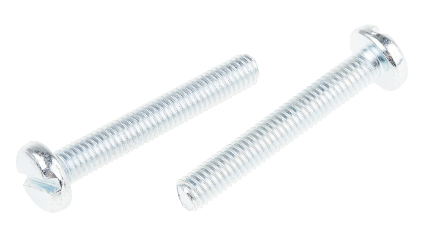 Śruby maszynowe M6 łeb z łbem walcowym soczewkowym Stalowe długość 40.0mm skok 1.0mm