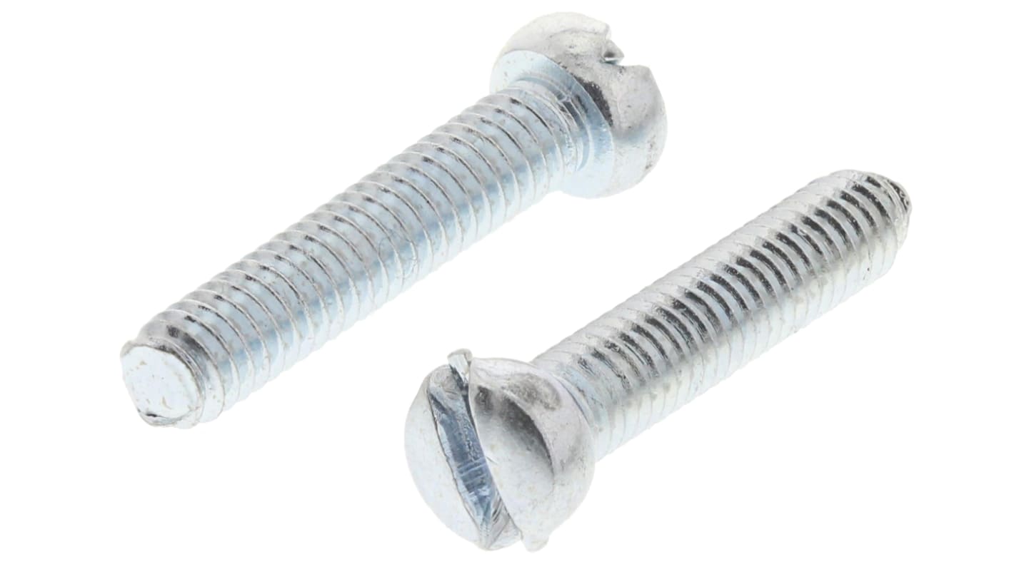 RS PRO Slot Pan Steel Machine Screw DIN 85, M2.5x12mm